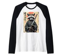 Samurai Raccoon Raglan Baseball Tee