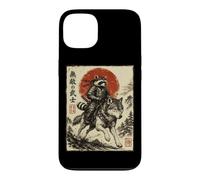 Samurai Raccoon Riding Wolf Japanese Warrior Anime Case for iPhone 13