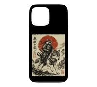 Samurai Raccoon Riding Wolf Japanese Warrior Anime Case for iPhone 13 Pro Max