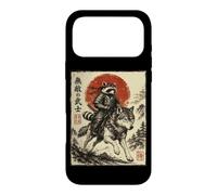 Samurai Raccoon Riding Wolf Japanese Warrior Anime Case for iPhone 17 Pro Max