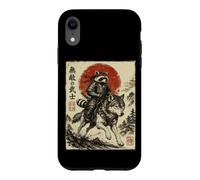 Samurai Raccoon Riding Wolf Japanese Warrior Anime Case for iPhone XR