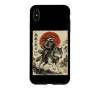 Samurai Raccoon Riding Wolf Japanese Warrior Anime Case for iPhone XS Max