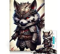 Samurai Raccoon Warrior Jigsaw Puzzles for Adults 1000 Pieces Brain Skill Relaxed Mind Exact Edge Art Collection Piece (50x75cm)