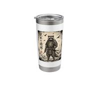 Samurai Raccoon Warrior Katana Japanese Art Trash Panda Stainless Steel Insulated Tumbler