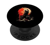 Samurai Red Moon PopSockets Adhesive PopGrip