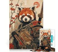 Samurai Red Panda 1000 Piece Jigsaws for Teenagers Puzzle Improve Recall Casual Relax Exact Edge Stylish Gift (50x75cm)