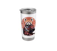 Samurai Red Panda Bear Katana Sword Stainless Steel Insulated Tumbler