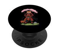 Samurai Red Panda Japanese Culture Warrior Ukiyo-E PopSockets Adhesive PopGrip
