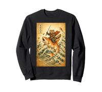 Samurai Red Panda Riding Koi Fish Japanese Animal Warrior Sweatshirt