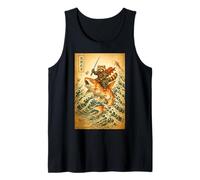 Samurai Red Panda Riding Koi Fish Japanese Animal Warrior Tank Top