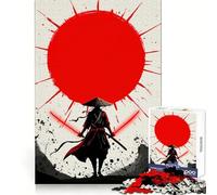 Samurai Red Sun Swords 1000 Pieces Jigsaw Puzzles for Teenagers Strong Logic Toy Family Time Clear Edge Warm Surprise (38x52cm)