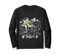 Samurai Riding Snowmobile Off-Road Japanese Long Sleeve T-Shirt
