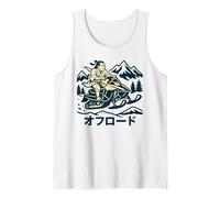 Samurai Riding Snowmobile Off-Road Japanese Tank Top