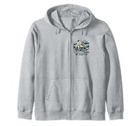 Samurai Riding Snowmobile Off-Road Japanese Zip Hoodie
