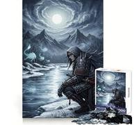 Samurai River Jigsaw Puzzles 1000 Piece for Adults Smart Reason Toy Casual Fun Smooth Edge Wall Art Decor (38x52cm)