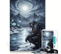 Samurai River Jigsaw Puzzles 1000 Piece for Adults Smart Reason Toy Casual Fun Smooth Edge Wall Art Decor (38x52cm)