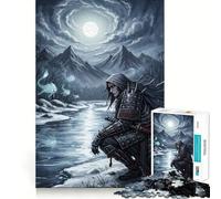 Samurai River Jigsaw Puzzles for Teenagers 1000 Piece Mind Challenge Toy Relaxing Fun Precise Cut Festive Gift (38x26cm)