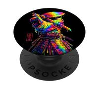 Samurai Ronin Warrior Straw Hat Art Illustration PopSockets Adhesive PopGrip