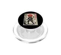 Samurai Sasquatch Ape Ronin in Vintage Japanese Ink Wash Art PopSockets PopGrip for MagSafe