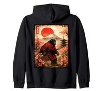 Samurai Sasquatch Japanese Vintage - Sasquatch Graphic Zip Hoodie