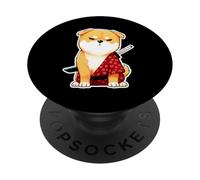 Samurai Shiba the Silent Blade Dog Meme Design PopSockets Adhesive PopGrip