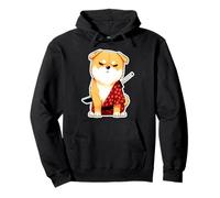 Samurai Shiba the Silent Blade Dog Meme Design Pullover Hoodie