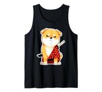 Samurai Shiba The Silent Blade Dog Meme Design Tank Top