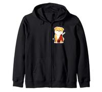Samurai Shiba the Silent Blade Dog Meme Design Zip Hoodie