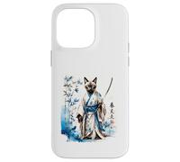 Samurai Siamese Cat Warrior. Japanese Ink Art Japan Design Case for iPhone 14 Pro Max