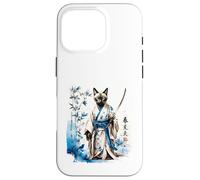 Samurai Siamese Cat Warrior. Japanese Ink Art Japan Design Case for iPhone 16 Pro