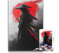 Samurai Silhouette 1000 Piece Puzzle For Adults Play And Learn Smart Activity Unique Heartfelt Celebration Gift Size 50x75cm