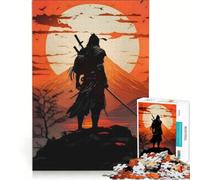 Samurai Silhouette Against Rising Sun 1000 pcs Puzzle