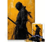 Samurai Silhouette Hard Jigsaw Puzzle for Adults 1000 Pieces Fine Logic Toy Calm Fun Neat Edge Thoughtful Gift (38x52cm)