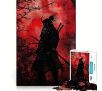 Samurai Silhouette Hard Jigsaw Puzzle for Adults 1000 Pieces Intellect Toy Cozy Time Quality Cut (38x26cm)