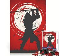Samurai Silhouette Hard Jigsaw Puzzle for Adults 1000 Pieces Recall Boost Quiet Calm Smooth Cut Classic Gift (38x26cm)