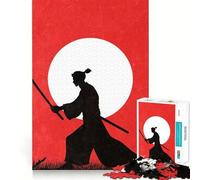 Samurai Silhouette Jigsaw Puzzle for Teenagers 1000 Pieces Boost Memory Relaxing Fun Premium Cut Stylish Gift (38x52cm)