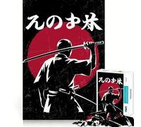 Samurai Silhouette Jigsaw Puzzles for Adults1000 Pieces Improve Memory Relax Mind Sharp Edge Art Collection Piece (38x26cm)