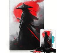 Samurai Silhouette Jigsaw Puzzles for Adults1000 Pieces Mind Skill Toy Quiet Hobby Design Assembly (38x52cm)