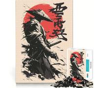 Samurai Silhouette Jigsaw Puzzles for Adults1000 Pieces Mind Skill Toy Quiet Hobby Design Assembly (50x75cm)