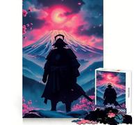 Samurai Silhouette with Snowy Mountain 1000 Pieces Jigsaw Puzzles for Teenagers Logic Train Toy Quiet Fun Smooth Cut Lovely Gift (50x75cm)