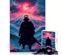 Samurai Silhouette with Snowy Mountain Jigsaw Puzzles for Teenagers 1000 Piece Mind Challenge Toy Relaxing Fun Precise Cut Festive Gift (38x52cm)