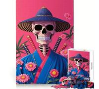 Samurai Skeleton 1000 Piece Jigsaw Puzzle for Adults Memory Gain Gentle Leisure Design Assembly Art Collection Piece (38x26cm)