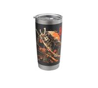 Samurai Skeleton Japanese Kanji Samurai Warrior Skeleton Stainless Steel Insulated Tumbler