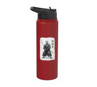 Samurai Skeleton Vintage Ukiyo-e Warrior Artwork Graphic Art Stainless Steel Insulated Water Bottle