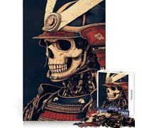 Samurai Skull Art 1000 Piece Jigsaw Puzzles for Teenagers Jigsaw Think Toy Together Fun Sharp Cut Art Collectible (50x75cm)