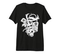 Samurai Skull Warrior Hannya Oni Mask Tattoo Premium T-Shirt
