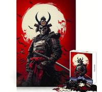 Samurai Skull Warrior Jigsaw Puzzles 1000 Pieces for Adults Boost Memory Peaceful Fun Premium Cut Memorable Gift (38x26cm)