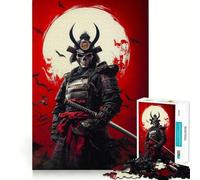 Samurai Skull Warrior Jigsaw Puzzles 1000 Pieces for Adults Boost Memory Peaceful Fun Premium Cut Memorable Gift (38x26cm)