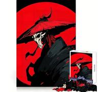 Samurai Skull with Red Sun Jigsaw Puzzle for Teenagers 1000 Pieces Boost Recall Tension Relief Tight Edge Fine Art Piece (50x75cm)
