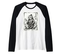Samurai Sloth Japanese Katana Art Aesthetic Graphic Raglan Baseball Tee